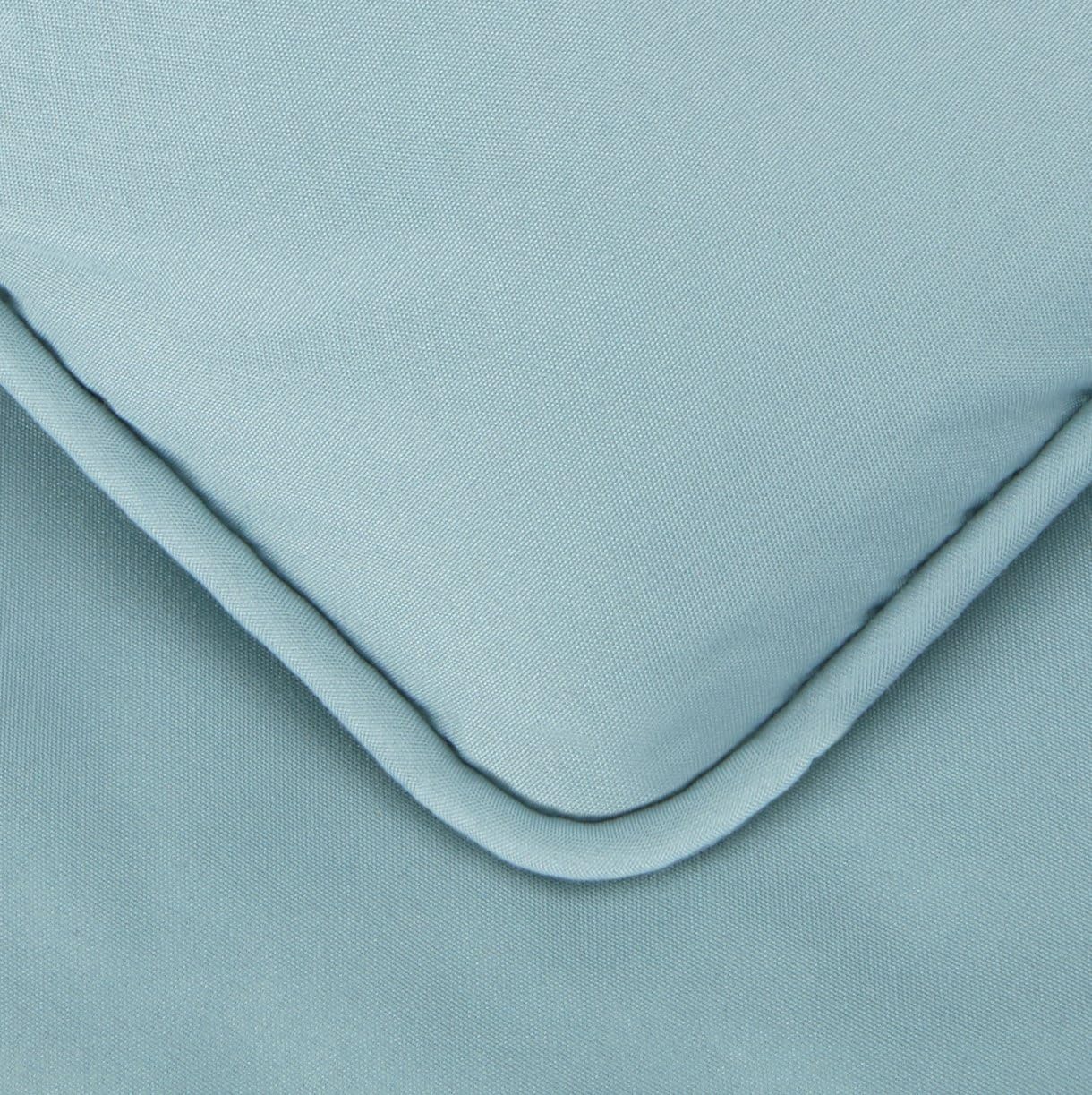 Basics Pinch Pleat Comforter Bedding Set, Full / Queen, Spa Blue: Home & Kitchen