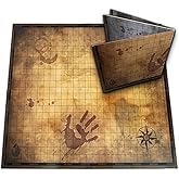 FantasyDice Foldable 1" Grid Battle Map Double Sided Dry Erase 24 x 36 Mat for Tabletop RPG Perfect for Dungeons and Dragons DND Pathfinder Call of Cthulhu Warhammer 40K Portable with PVC Zipper Bag