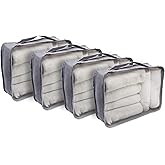Rolling Nomad 4 Set Packing Cubes for Suitcases, Travel, Camping