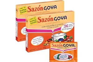 Goya Sazón Seasoning with Coriander & Annatto, Spices for Cooking Poultry, Seafood, Meat and Vegetables, All Purpose Seasoning, Pack of 2, 6.33 oz