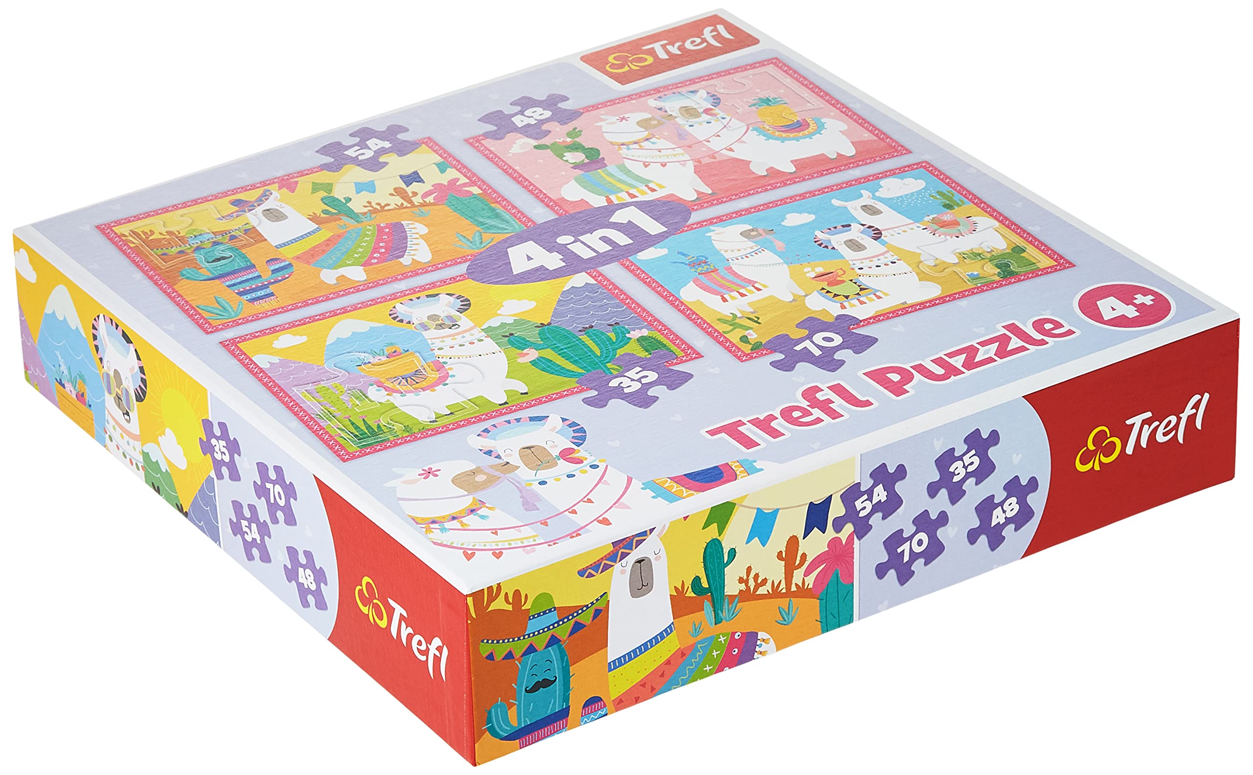 Trefl 4w1 Lamy na wakacjach [PUZZLE]