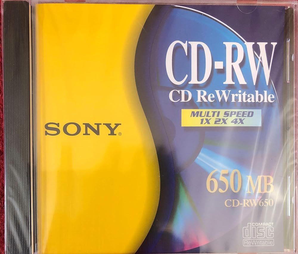 Sony CDRW74 Rewritable CD Disc 74 Min Audio 650MB Data Storage