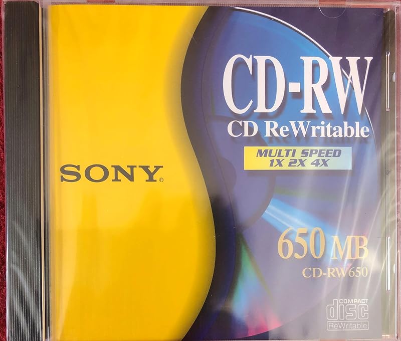 Sony CDRW74 Rewritable CD Disc 74 Min Audio 650MB Data Storage