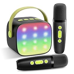 YLL Mini Karaoke Machine with 2 Wireless