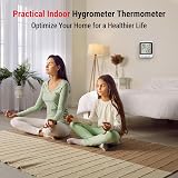 ThermoPro TP152 Hygrometer Indoor Thermometer with Clock, 3.3 inch Display view 6