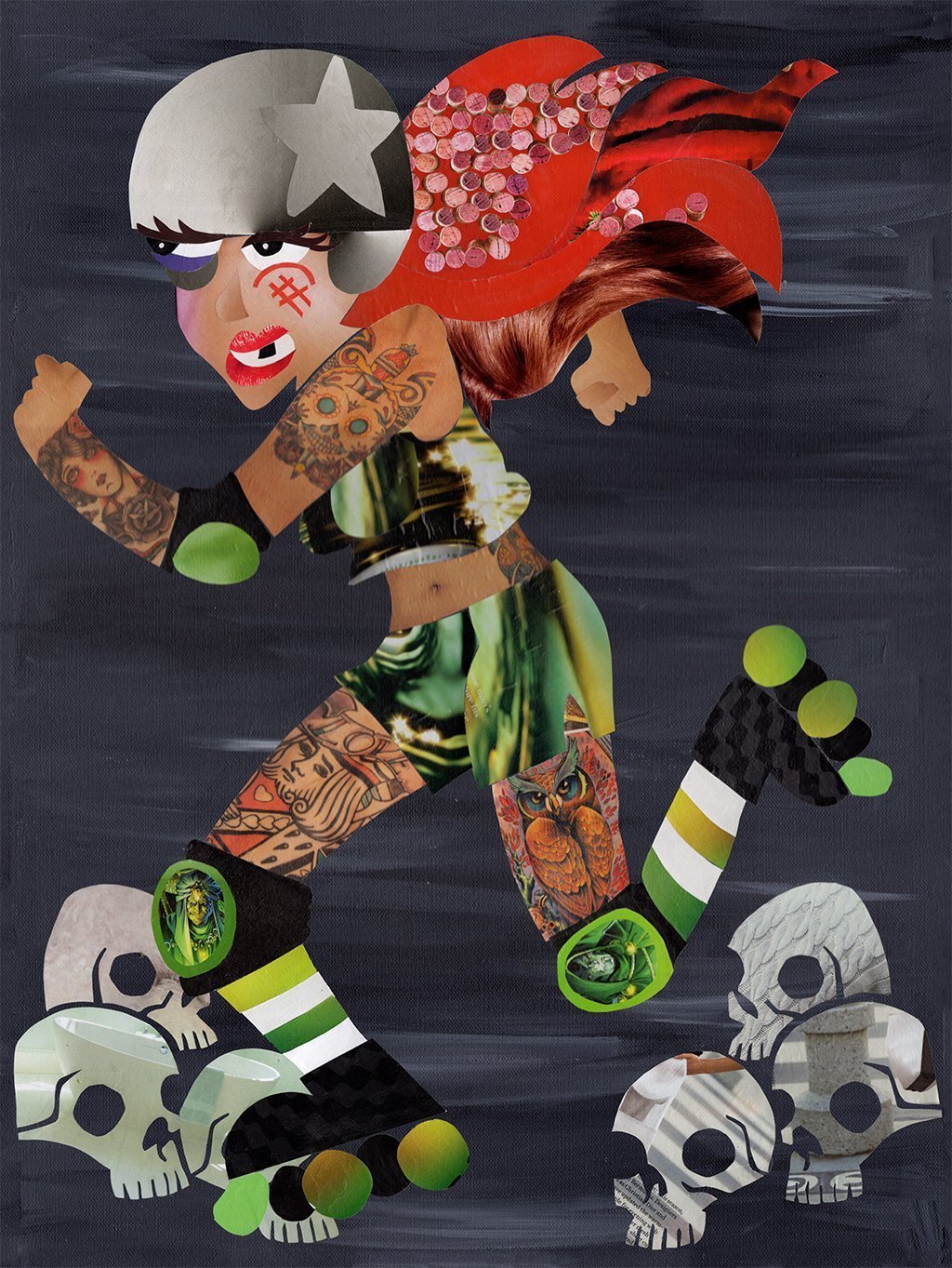 Roller Derby Wall Art Print (Available in sizes 8 x 10, 11