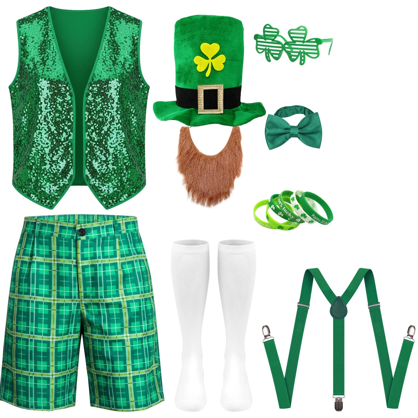 Suffolly St Patrick's Day Adult Vest Costume (M)