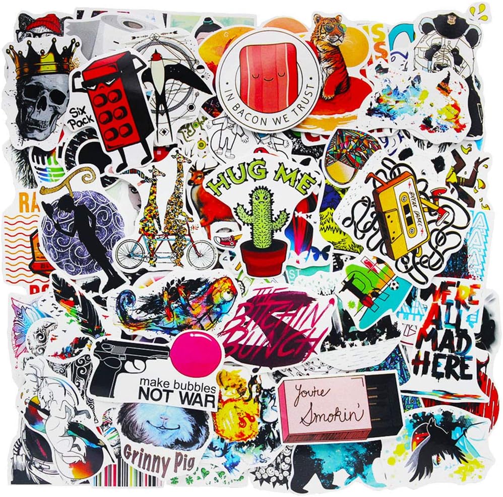Cute Cartoon Stickers for Teen Girls Laptop Bumper Decals Skateboard Luggage Computer Bike Motorcycle Vinyl Waterproof Graffiti 100pcs Pack