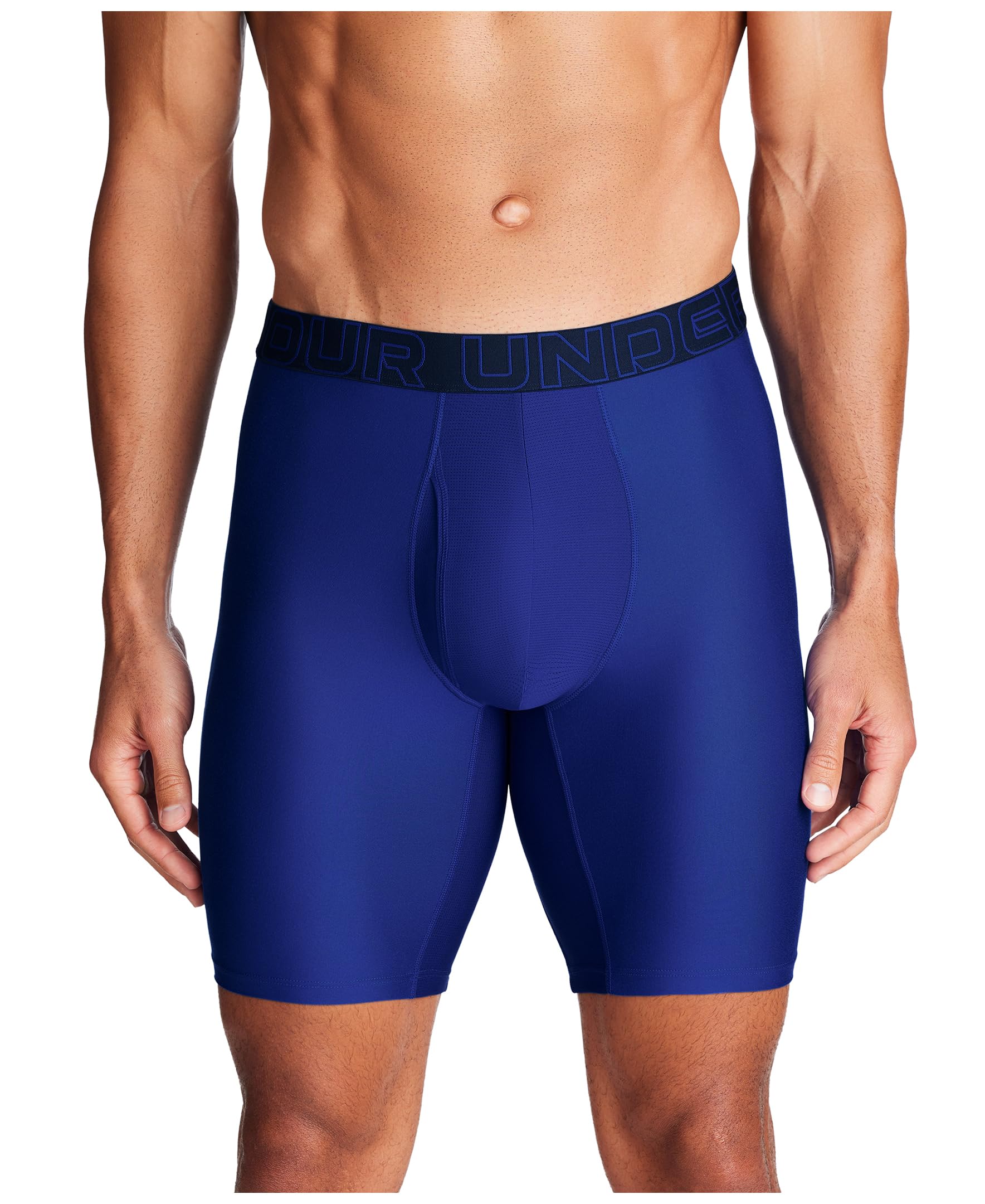 Photo 1 of Under Armour Men's Multi-Pack Performance Tech Long-Leg Boxer Brief, 9" Inseam, All-Day Comfort