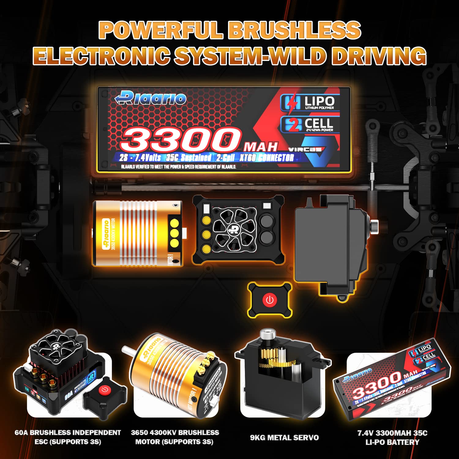 AMORIL 1/10 AK-917 Fast Brushless RC Cars for Adults,Max 75mph Hobby Electric On-Road RTR with 9KG Metal Servo,3650 4300KV Motor,60A Independent ESC,Remote Control Car for Boys,Cyan