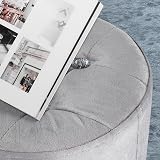 Trintion Dressing Table Chair 37x30cm Velvet Round Stool Footstool view 7