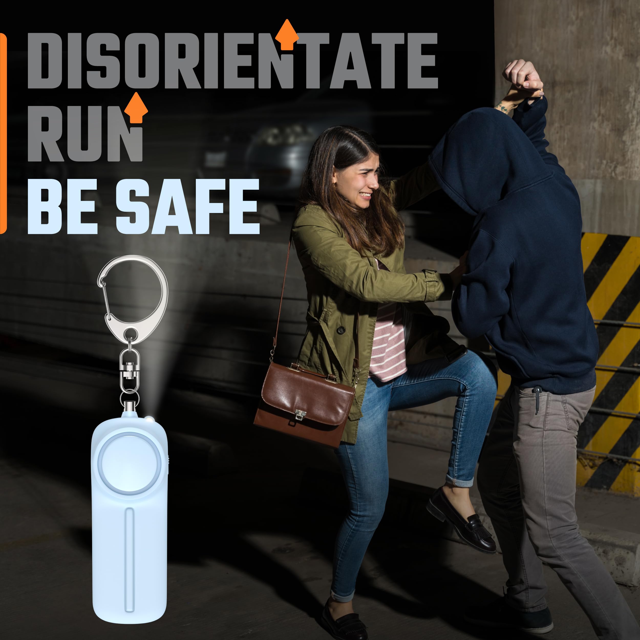 Personal Alarm Keychain for Women Safety – 3 Pack Protection Siren Key Chain Whistle – 130 dB Emergency Panic Alert Device by WETEN