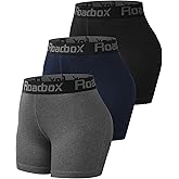 Roadbox 3" Women's Volleyball Spandex Shorts with Pocket/Non-Pocket, 2/3 Pack Compression Shorts for Workout Running Gym Yoga