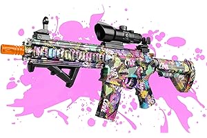 GLIOLMEIT Electric Gel Ball Toy- Automatic and Manual Models Splat Gel Toy with Goggles for Outdoor Playing(Red)