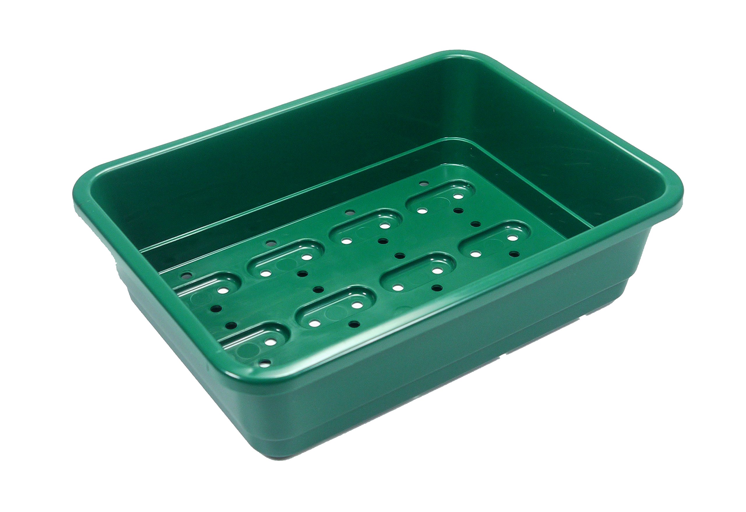 Britten & James Small Seed Tray Green with Holes [Pack of 12] 23 x 17cm/9 x 6.5