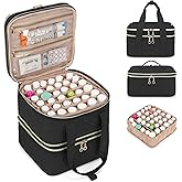 Yarwo Pill Bottle Organizer Storage Bag, 3 Layers Medicine Travel Case Empty with Demountable Design and Dividers for Pills, Potions, Vitamins and Emergency First Aid Supplies, Black (PATENT DESIGN)