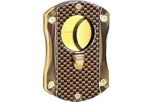 Lotus Deception Serrated Cigar Cutter (Carbon Fiber Gold)