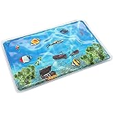 Skil-Care Gel Sensory Pad, Visual Tracking, Aquarium with Fish, 19 x 12 in | Aquarium Sealed Gel Pad, Floating Fish, 19 x 12 in, Visual and Tactile Stimulation, Wipe-Clean Nylon Cover, Facility and Home