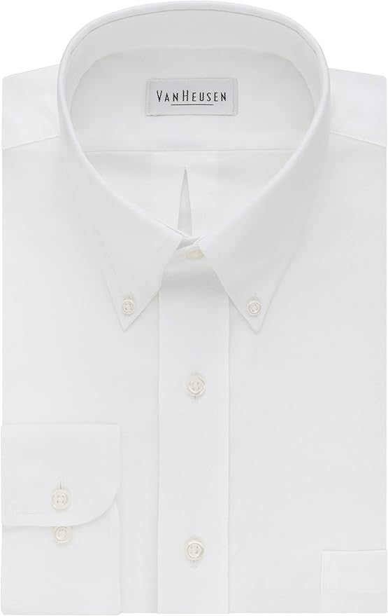 van heusen mens dress shirts regular fit oxford solid button down collar