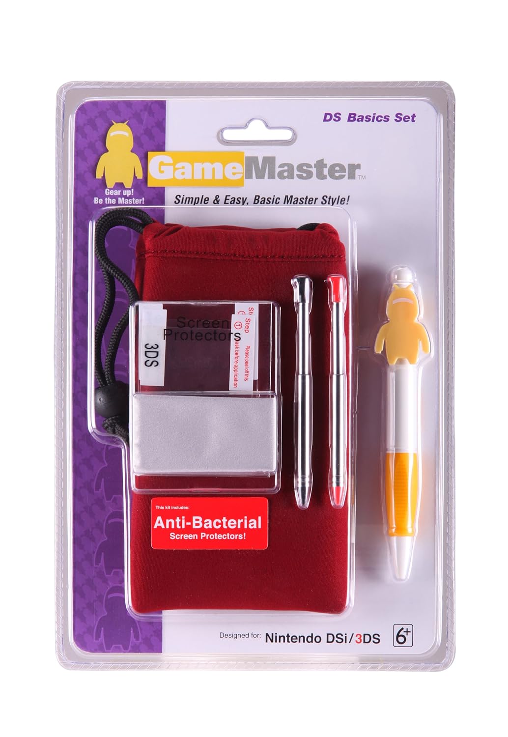 GameMaster Nintendo DS Basics Kit (Dark Red): Video Games