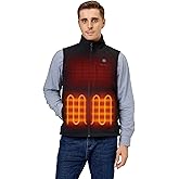 ORORO Men's Heated Softshell Vest with USB-C Rechargeable Battery, Soft Shell Heated Golf Vest for Men
