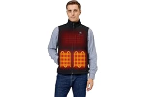 ORORO Men's Heated Softshell Vest with USB-C Rechargeable Battery, Soft Shell Heated Golf Vest for Men