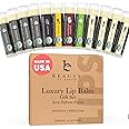 USDA Organic Lip Balm - USA Made & All Natural 12 Pack Multi Flavor Lips Moisturizer, Moisturizing Lip Care, Beauty & Birthday Gifts, Moisturizer Chapstick Bulk Care for Dry Lips