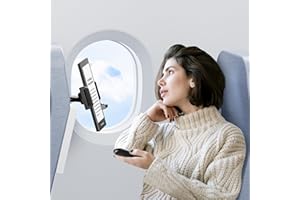 Tablet Holder Mount for Kindle Reading in Airplane or Table with Page Turner Remote, Travel Essential Handsfree Tablet Stand 