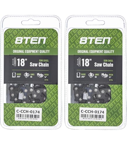 4 Pack 18 Inch Semi Chisel Chainsaw Chain - For Stihl MS290, 029, .325 .063 74DL