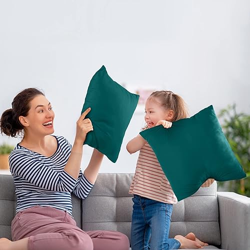 Utopia Bedding Throw Pillows Insert (Pack of 2, Dark Teal) 18 x