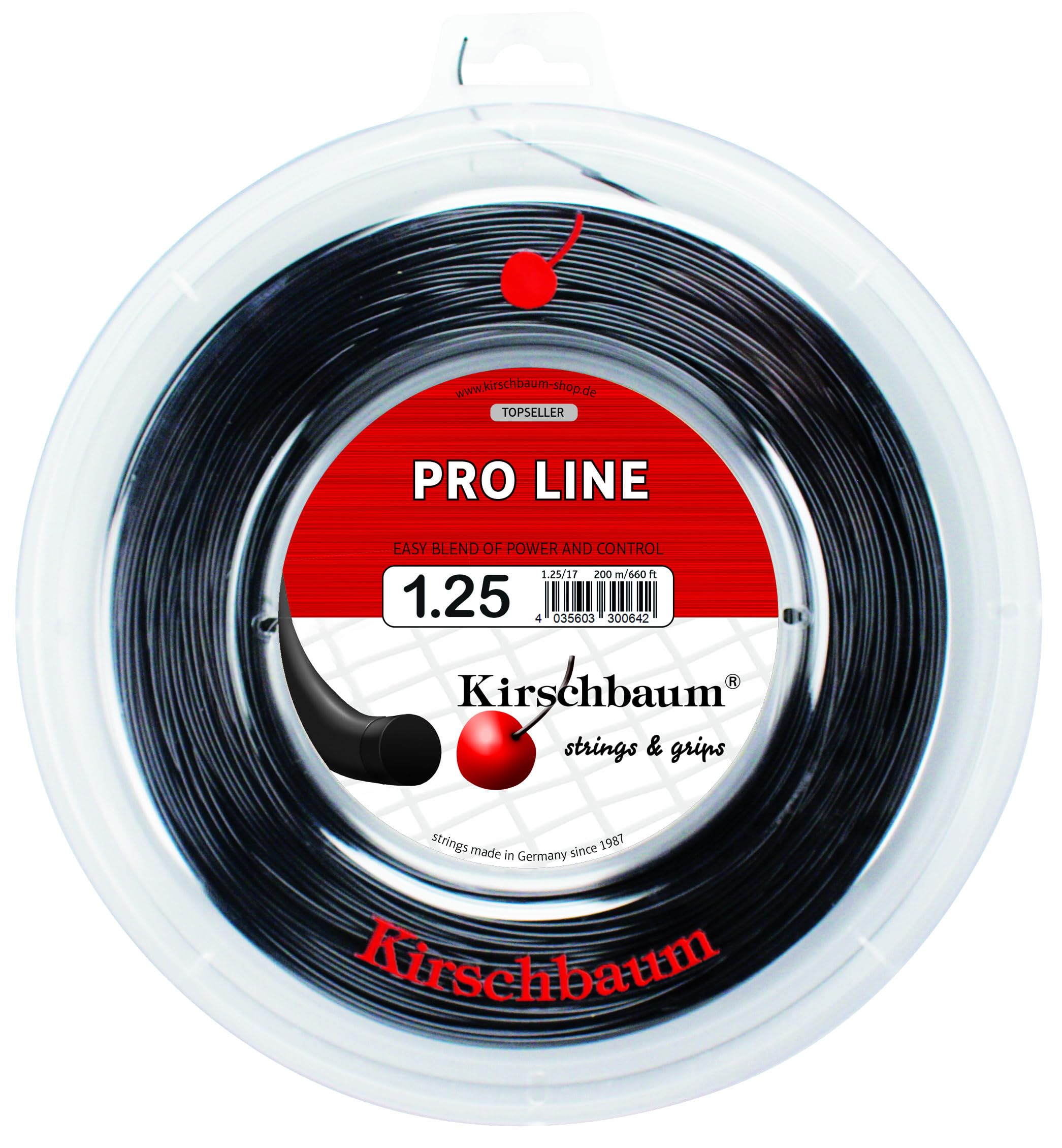 Kirschbaum Pro Line II String Reel - Black, 1.25 mm