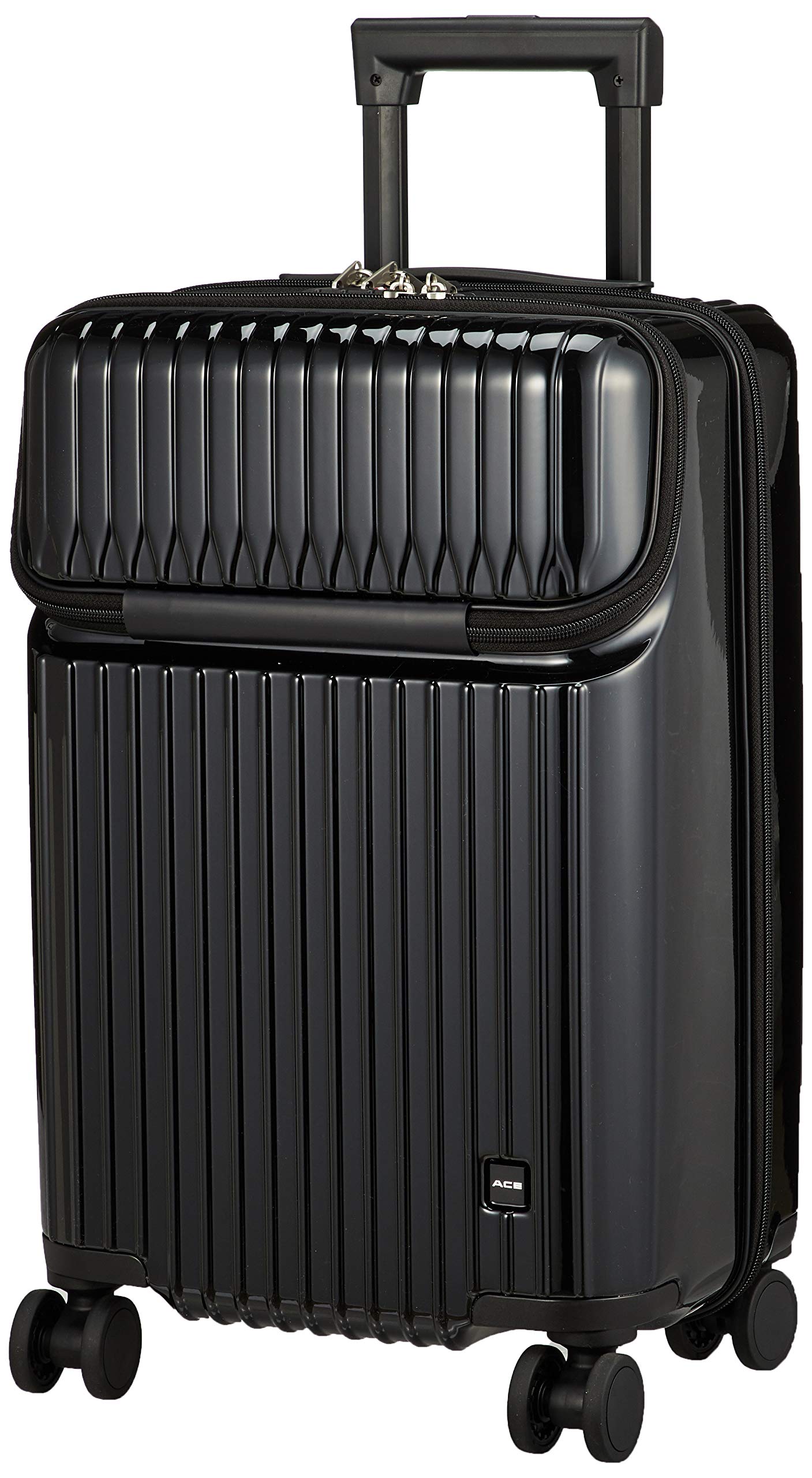 ACE(エース) スーツケース 機内持ち込み sサイズ 1泊2日 2泊3日 34L フロントポケット キャリーケース タッシェ No.06536 ブラック商品画像
