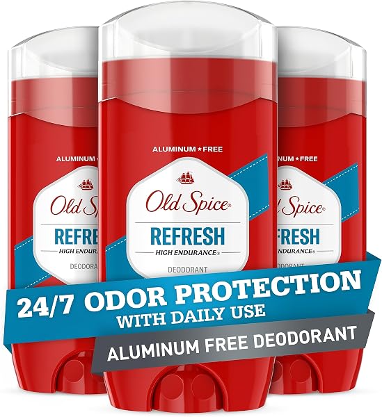 Old Spice Aluminum Free Deodorant For Men, High Endurance, 24/7 Sweat Defense & Odor Protection, 24/7 Freshness & Lasting Sce