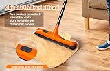 JEHONN Rubber Broom with Squeegee Pet Hair Remover 134 cm Telescopic view 4