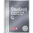 Brunnen 1067152 Notebook/Notepad Student Premium Set Treated Cover with Metallic Effect A5 Squared 90 g/m² 80 Pages