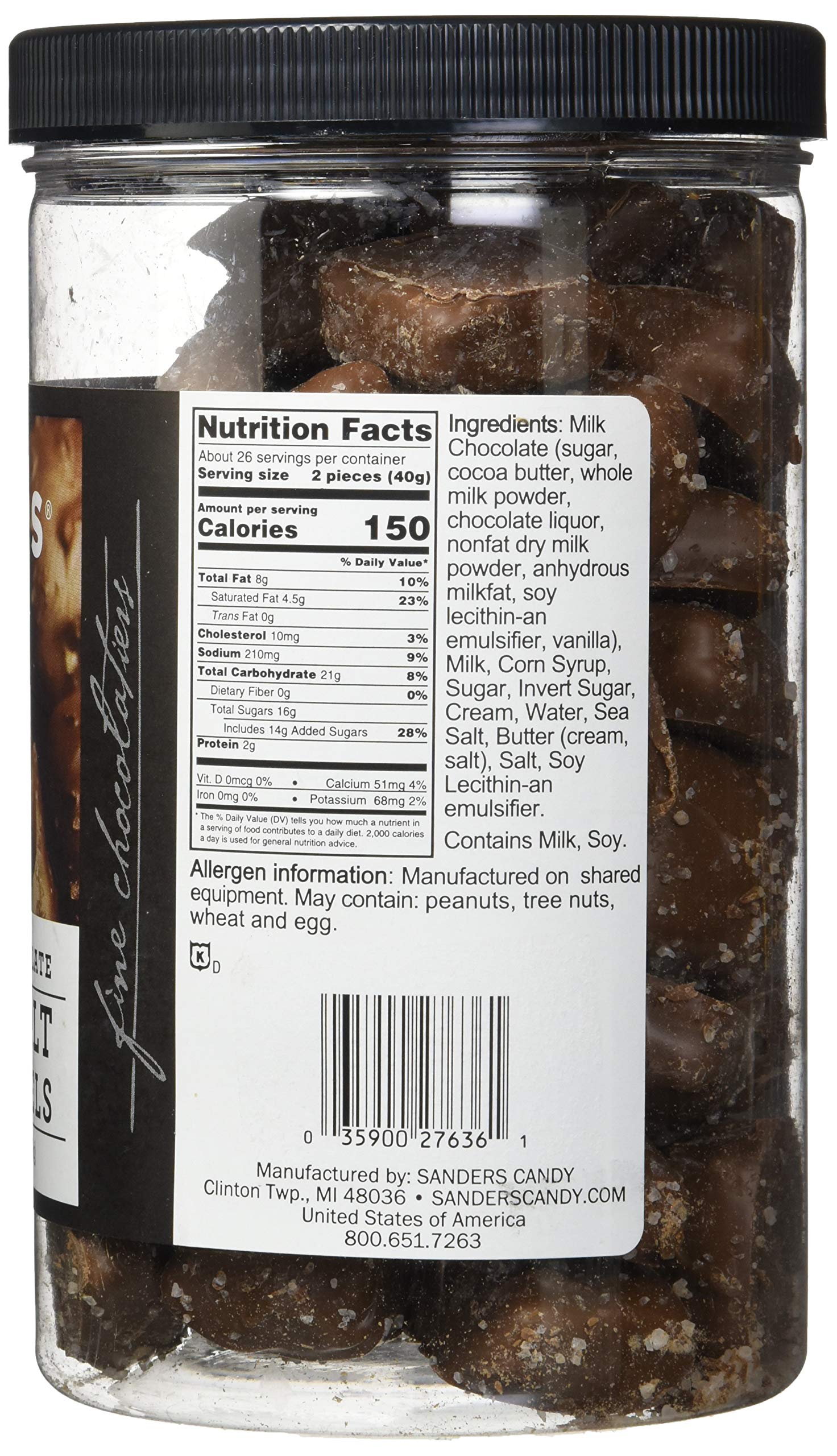 Sanders Sea Salt Caramels Calories