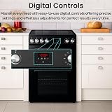 Teknix TKED64B 60cm Ceramic Double Oven Electric Cooker Black view 4