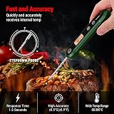 ThermoPro Meat Thermometer Foldable Probe Backlight Calibration IPX6 Olive Green view 2