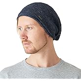 CHARM Linen Beanie Hat Summer Cap - Mens Slouchy Beanie Womens Baggy Knit Cooling Hat