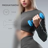 PROIRON Neoprene Dumbbell Weights Pair 1kg 2x1kg Light Blue view 6