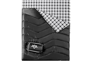 ETGLCOZY Double Sleeping Bag for Adults Kids Camping, XL Queen Size Sleeping Bags for 2 Person All Season Hiking Backpacking, Lightweight Waterproof with Compression Sack