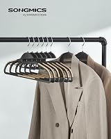 SONGMICS 20 Pcs Plastic Hangers U shaped Opening 0.5 cm Thick 41.5 cm view 3