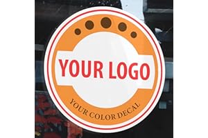 Custom Logo Decals & Stickers – Personalized Vinyl Business Signs – Waterproof Full Color Window & Wall Decal for Storefront,