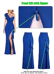 VFSHOW Womens Ruched Ruffle One Shoulder V Neck