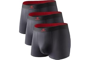 GLESTORE Mens Underwear Trunks Pack Modal Underwear for Men with Pouch Moisture Wicking