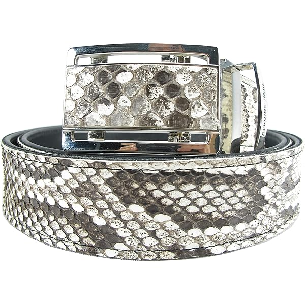 Velvetcrow White Python Snake Belt 1.25