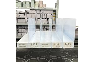 8Gnituhs 20 Pcs 54 * 25 CM 1.6MM Improved Warehouse Separator Shelf Dividers Easy Set Adjustable Plastic for Shelf Clothing Cabinet StorehousePartition Board Shelf Label Holder