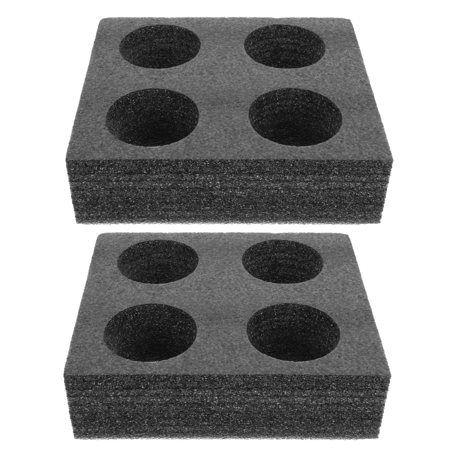 Tomaibaby 2Pcs Takeout Cup Holders Thickened Epe Foam 4 Hole Drink Carrier Tray 9.25X7.87 Inch for Milk Tea Coffee Beverage Outdoor Picnic Restaurant