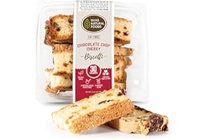 DIJAS Natural Foods, Crunchy Fat Free Biscotti Cookie, All Natural Preservative Free Ingredients, Delicious Low Calorie Snack (5 Ounces, Chocolate Chip Cherry)