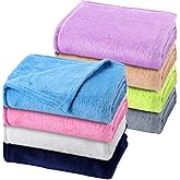 8 Pcs Fuzzy Baby Blankets Bulk 30" x 40" Toddler Nursery Daycare Nap Soft Warm Plush Fluffy Newborn Receiving Essential Infant Boy Girl Gifts Swaddling Cozy Kid Cot Blanket for Crib Stroller Outdoor